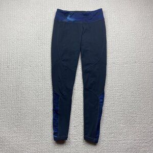 Y2K Oakley Womens Hydrolix Blue / Black Cropped Legging  Athletic Yoga Read